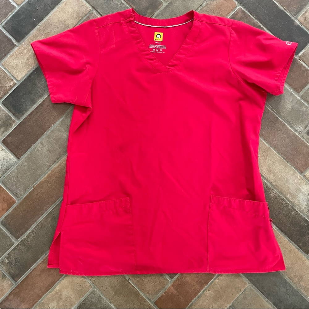 WonderWink Red Medical Scrub Tops